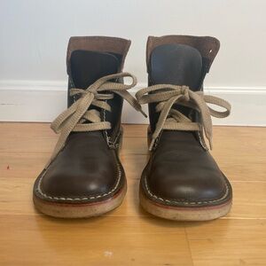 Duckfeet tri-color leather boots, size 28